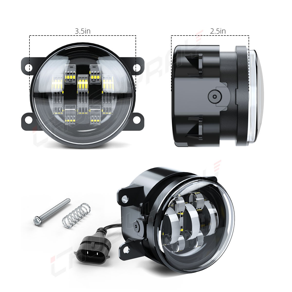 Pair LED Fog Lights Driving Lamps For 2016-2021 Honda Civic Front Left & Right