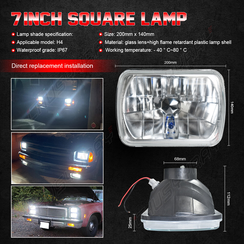 Pair For Sterling Truck 5×7“ 7“x6″ Commercial Truck LED Headlight Hi/Lo Beam