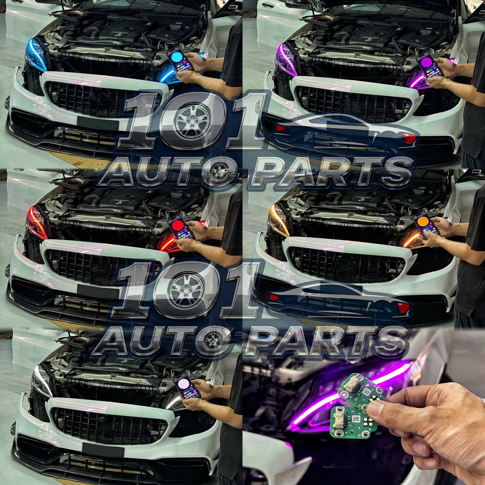 RGB Daytime Running Light LED Board For Mercedes C400 C450 C43 C63 AMG 2015-2018