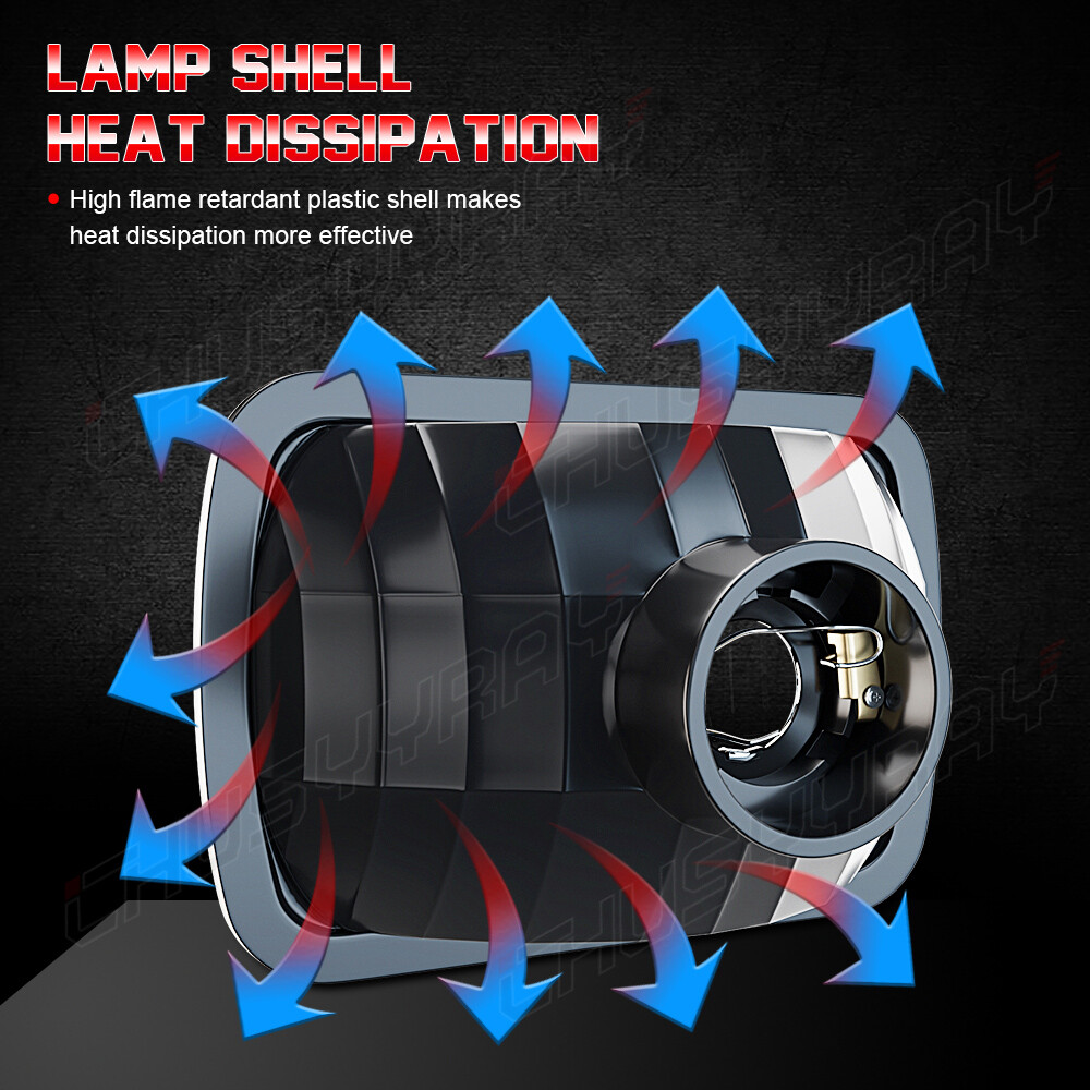 For Jeep Cherokee XJ 84-2001 Pair 5×7″ 7×6 LED Headlights Sealed High/Low Beam