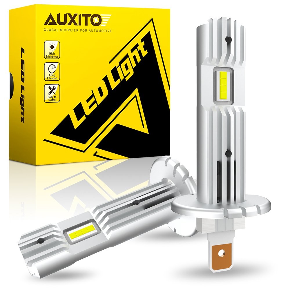2x H1 6000K Super Bright White 6000LM DRL LED Headlight Bulb Kit High Beam NEW