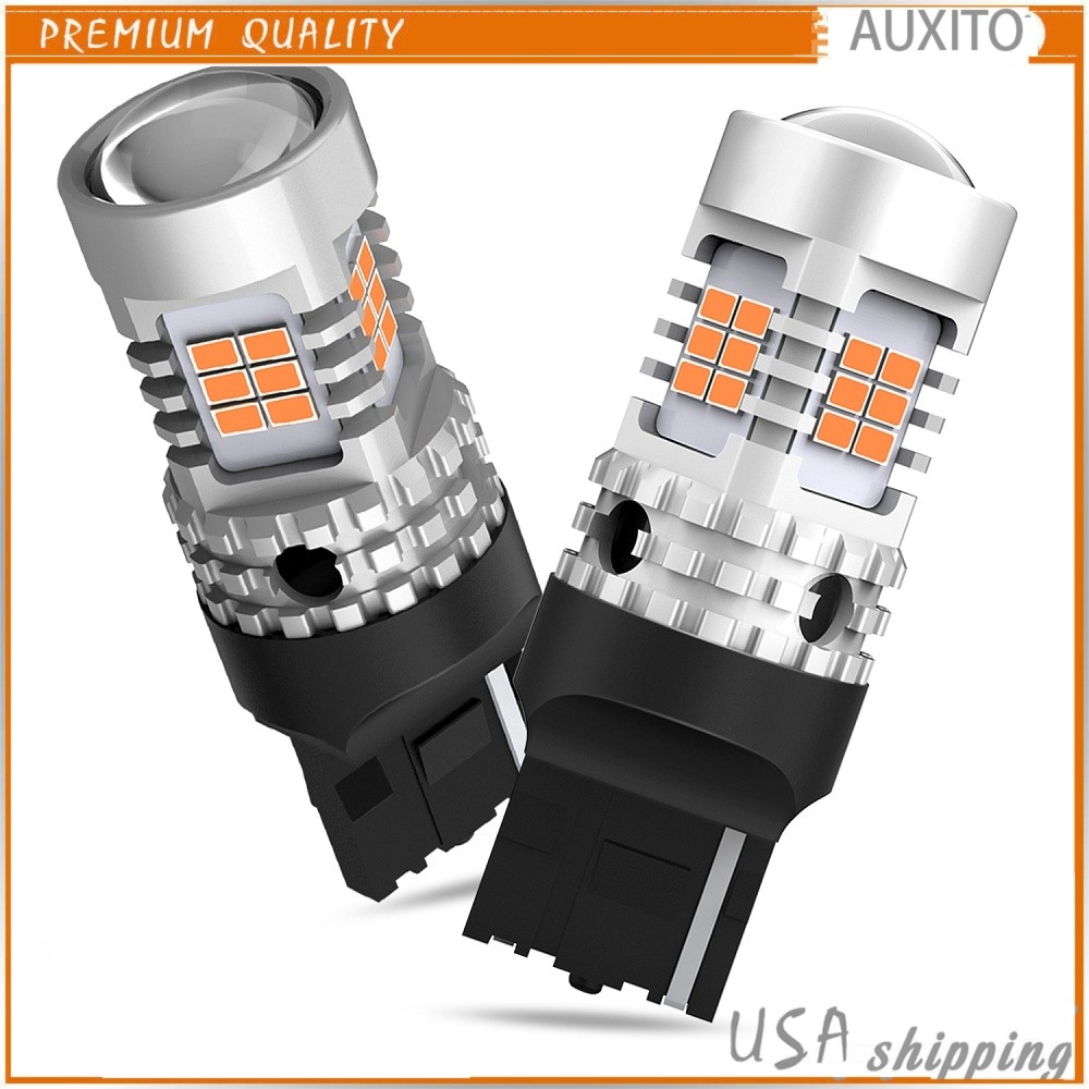 2 x T20 7440 WY21W W21W 26 SMD AMBER ORANGE LED INDICATOR SIGNAL LIGHT BULBS 12V