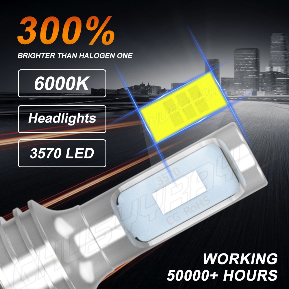 6K High Power HID LED Headlight H6 Bulbs For Yamaha Banshee 350 1997-2006 Lights