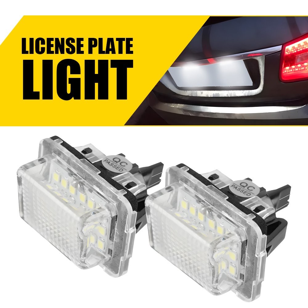 2Pcs Rear LED License Plate Light Lamps For Mercedes Benz C-Class W204 2007-11