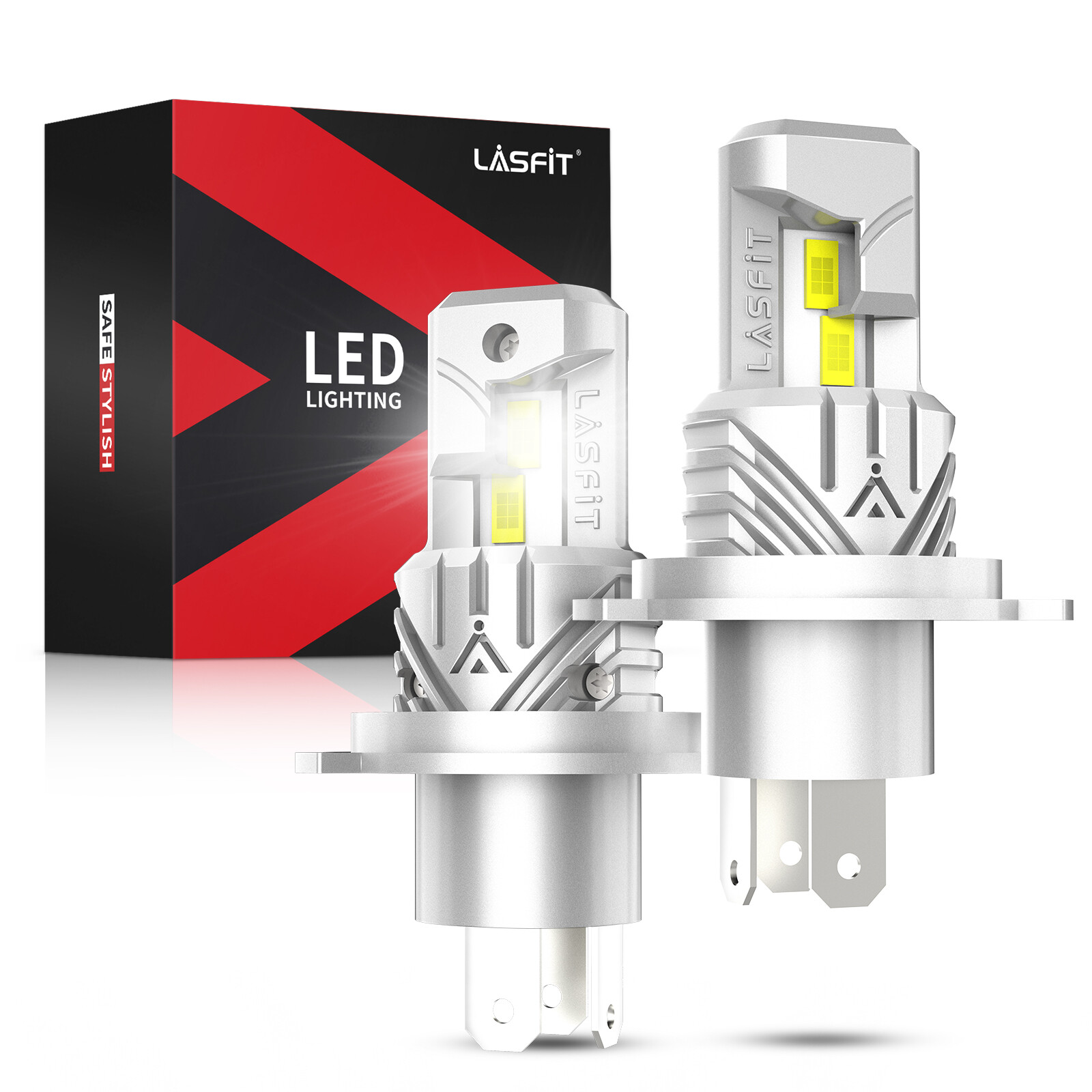 LASFIT H4 9003 HB2 LED Headlight Bulb Low High Beam Conversion Kit Bright White