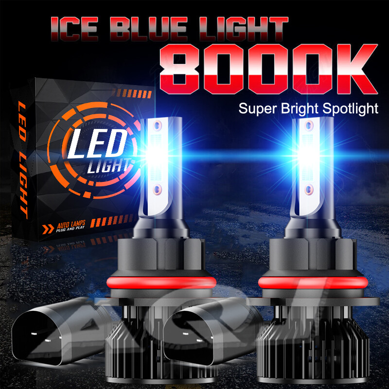2x 9007/HB5 LED Headlight Bulbs Kit 8000K Blue High Low Beam Light Super Bright