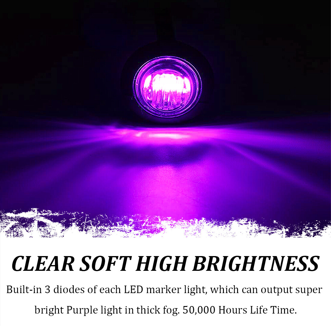 Purple LED Rock Light 20 Pods Lights For JEEP Off Road Truck Car ATV Under Body