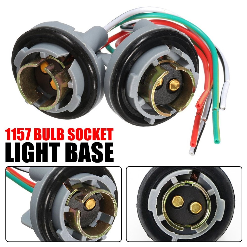 2/4Pcs 1157 2357 Bulb Socket Pig Tail Harness Wire Plug for Turn Signal Light US