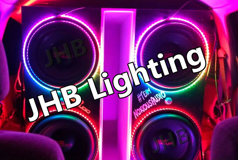 JHB 6.5″ x2PCS SET Remote Bluetooth CHASING Flow LEDs Audio Speaker Rings Lights