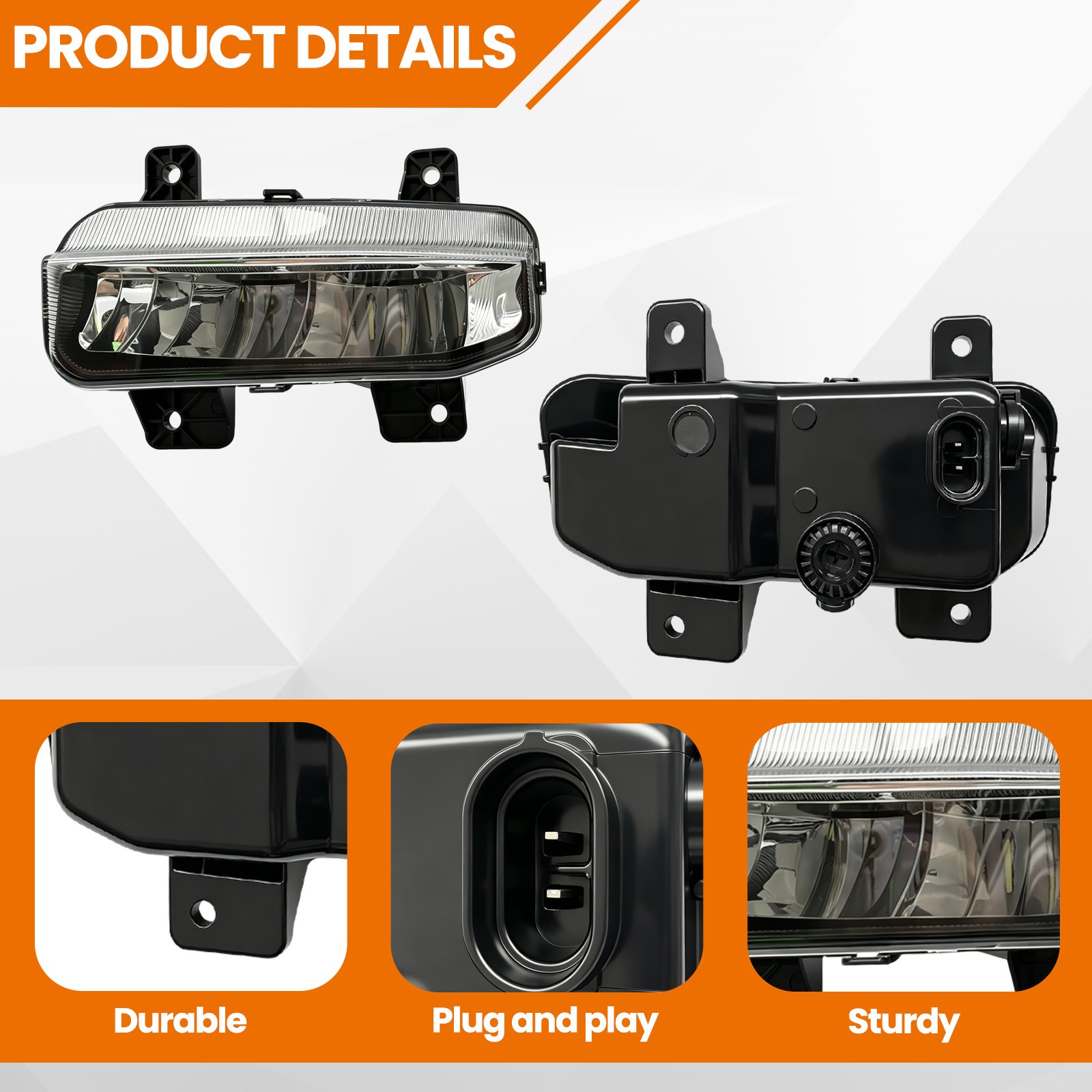 Fog Lights Driving Lamps w/ Switch For 2025-2026 Ram 1500 LED Bumper Left+Right