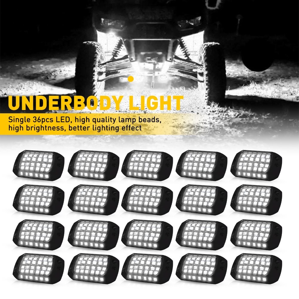 4-20PC Underglow Light Super Bright Pure White Light for Car Truck Universal EXD