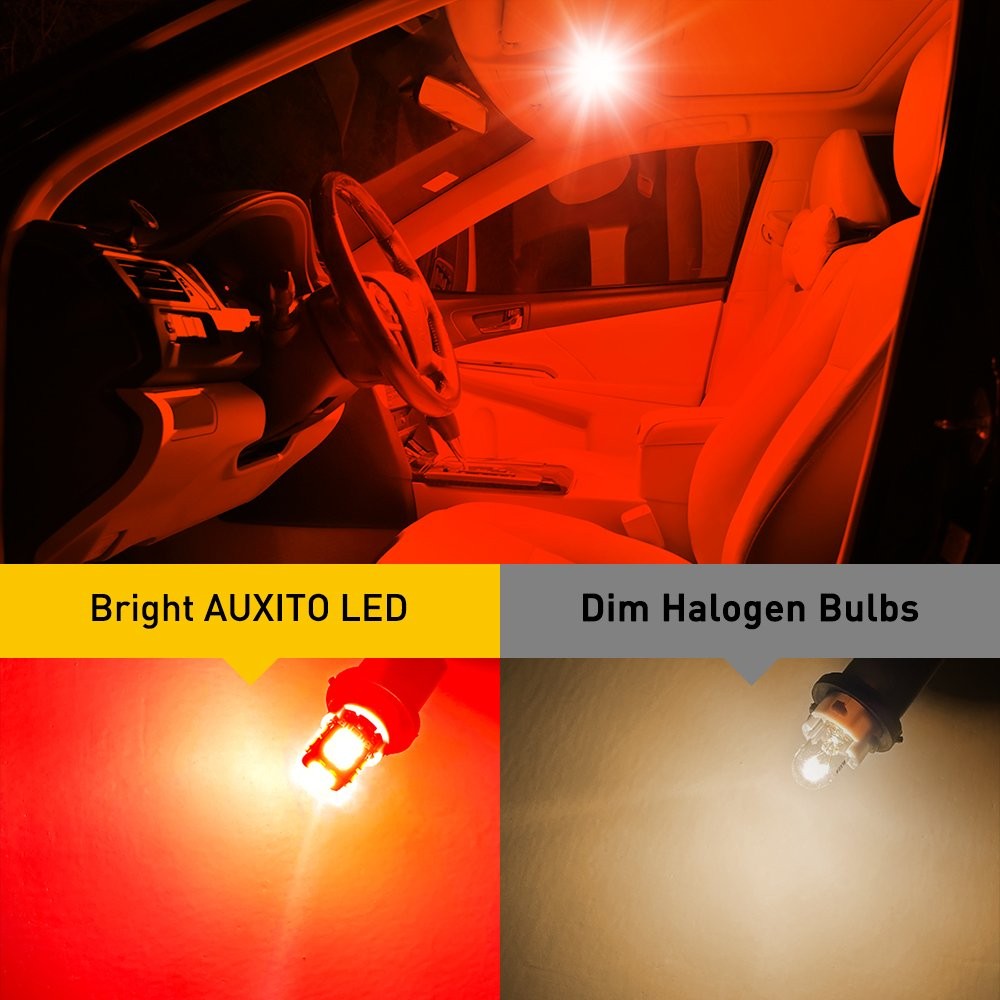 10x 194 T10 W5W LED Bulbs Car Interior License Light 2825 192 14-SMD Super Red