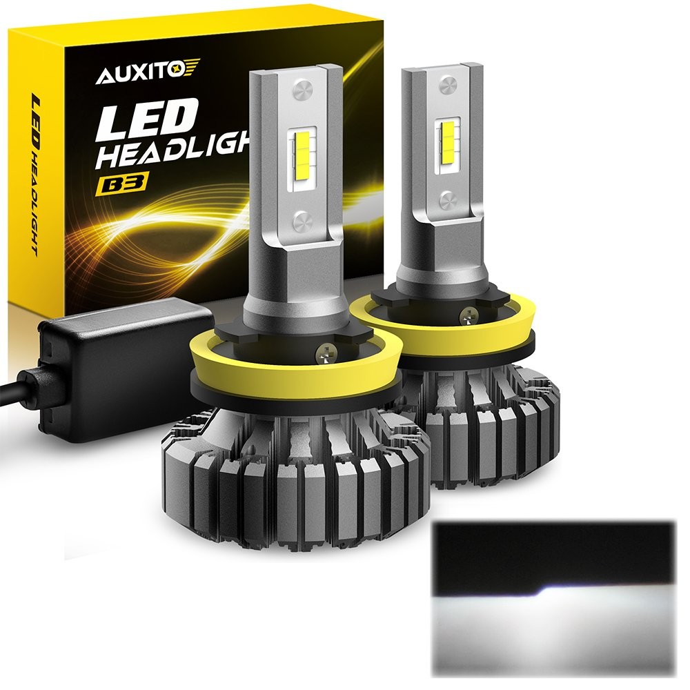 2X Super Bright White Headlamp 40000LM Low Beam H11 H8 LED Headlight High Beam