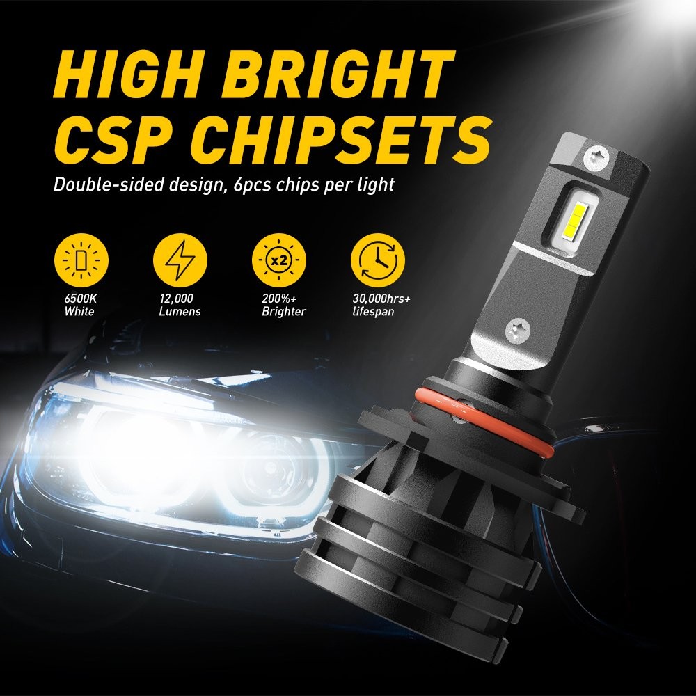 9012 HIR2 LED Headlight Bulbs High Kit Low Beam 6000K Super Bright White 2/4x
