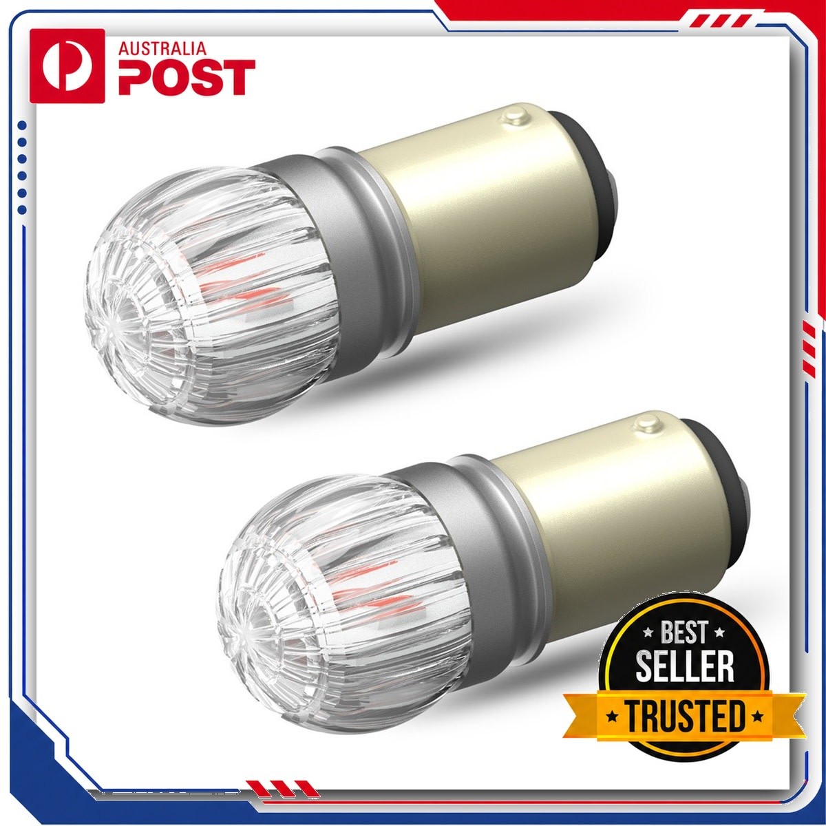 2X 1157 LED BAY15D Brake/Stop Light Tail Bulb Pure Red Bright