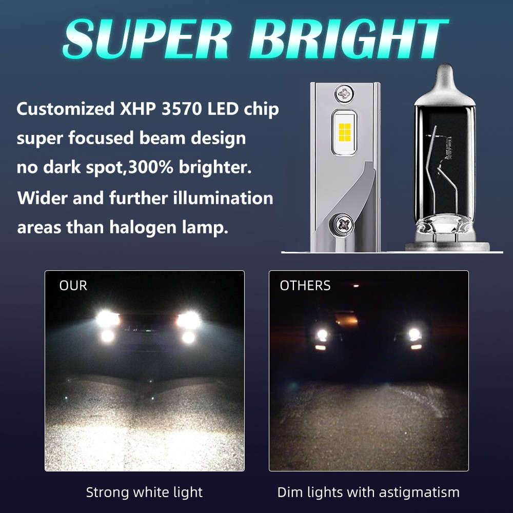 4pcs H7 + H11 LED Headlight Combo High/Low Bulb Kit For Jaguar XF 2009 2010 2011
