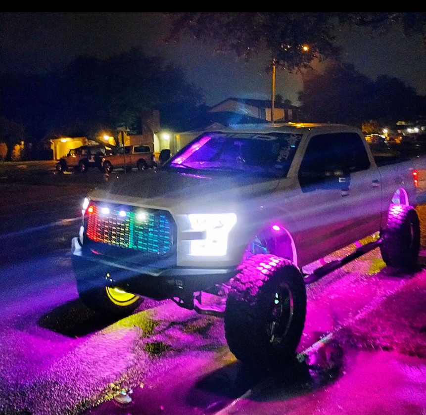 Rainbow Color CHASING Moving LEDs 2PCS 4FT + 2PCS 6.5FT Underglow Lights Strips