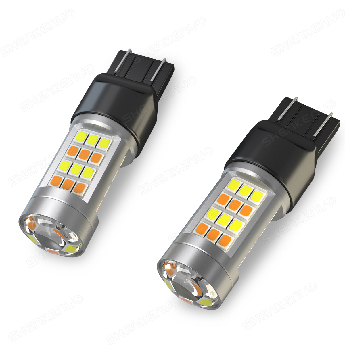 Front/Rear Turn Signal Light Amber 7443 LED Bulb For Honda Accord Civic