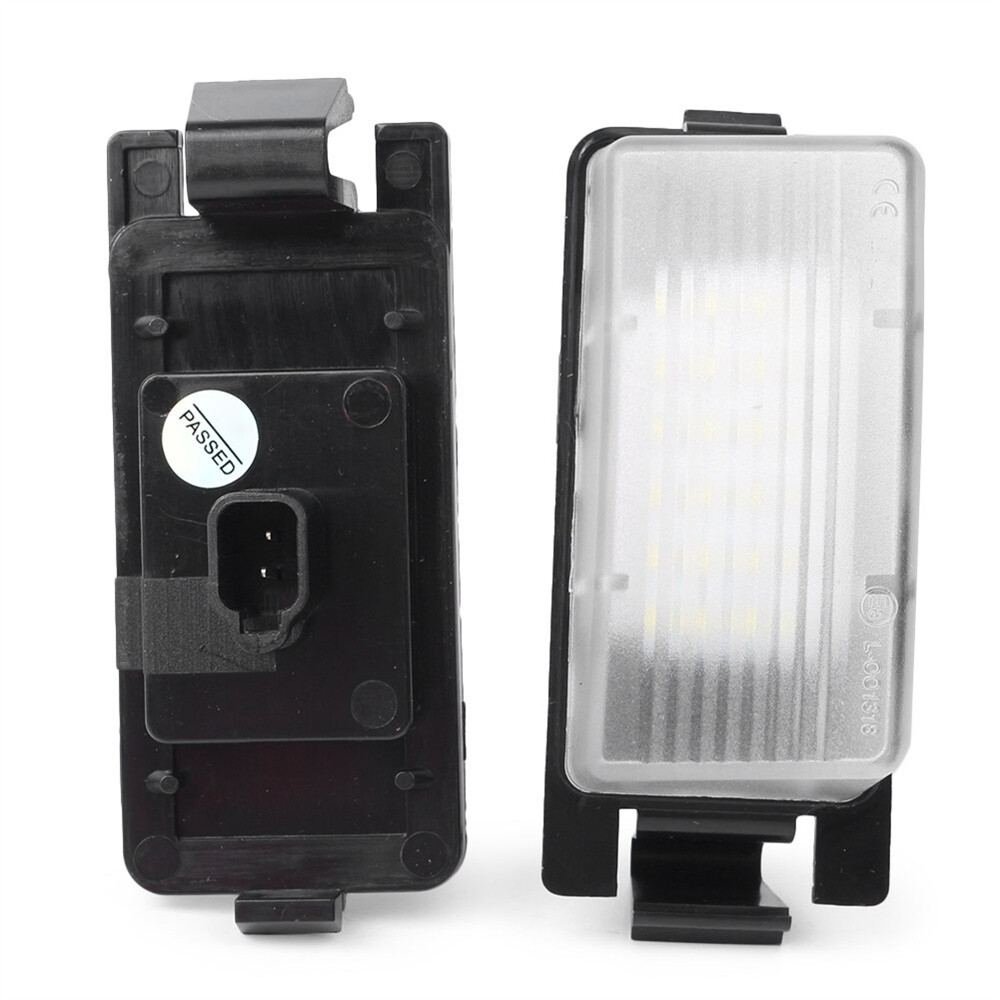 High quality LED Plastic License Plate light White+Black for Nissan Versa Pulsar