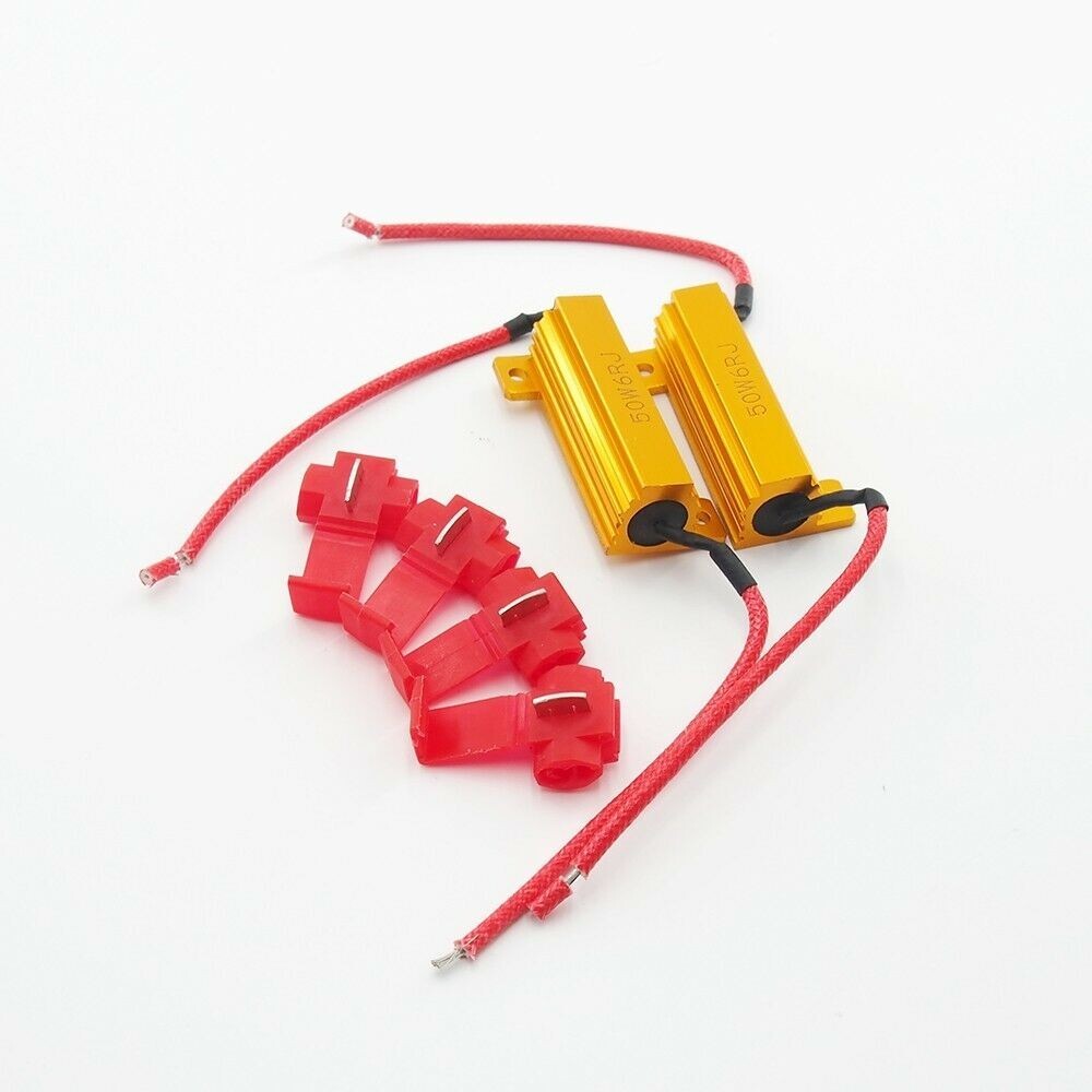 2pcs Load Resistor 50W 6RJ 6ohm LED Decoder FIX Hyper Flash Turn Signal Blinker