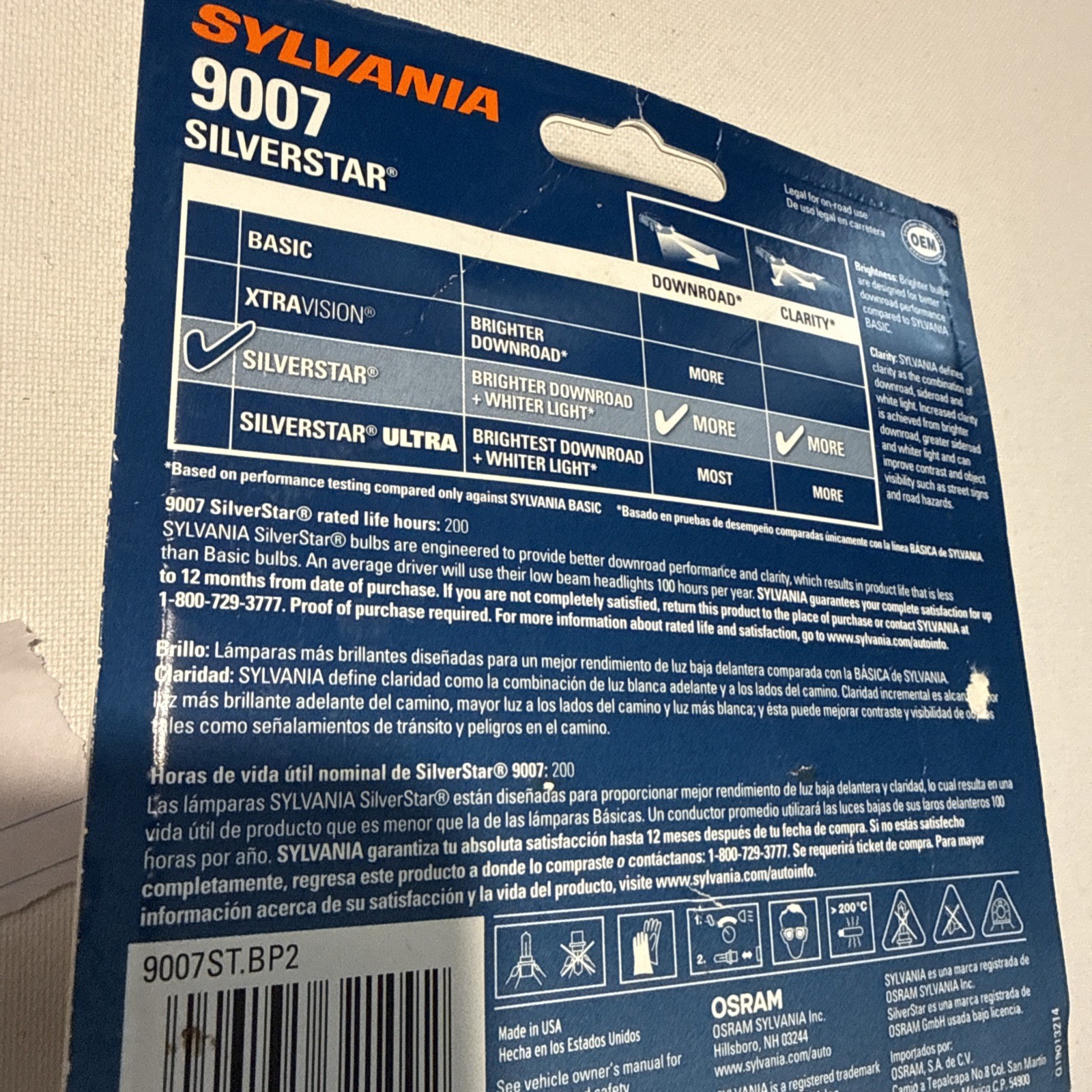 Sylvania Silver Star 9007 2 Pack. 9007ST.BP2