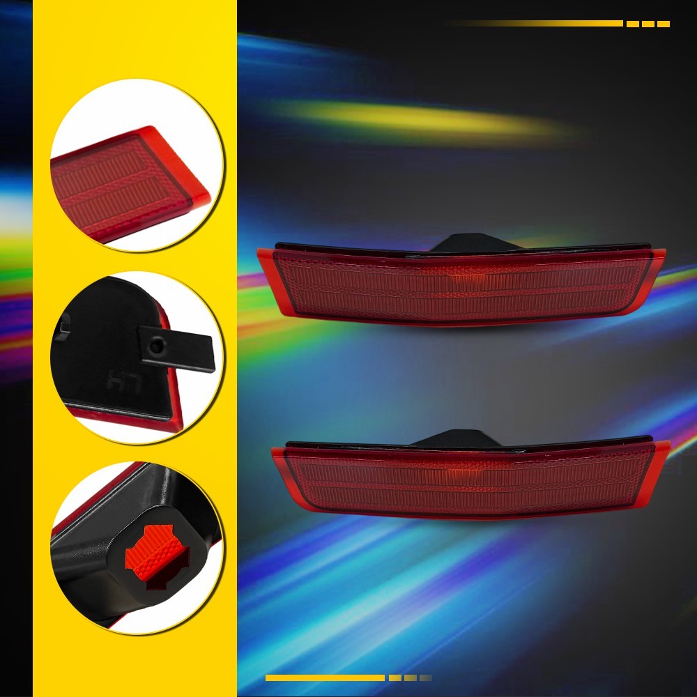 Pair Left Right Amber Front Bumper Side Marker Light For 2007-2010 Lincoln MKX