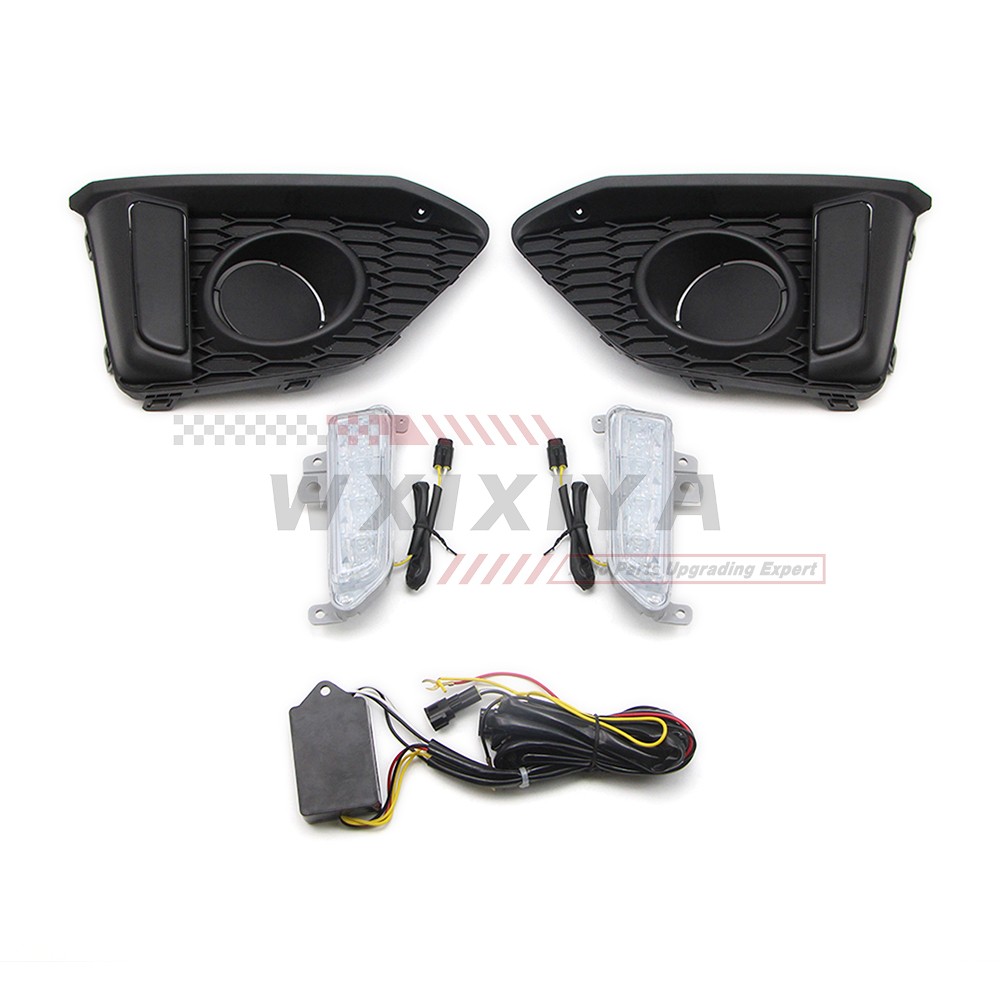 LED DRL for Honda Jazz Fit 2014-2017 Daytime Running Light Fog Turn Signal Lamp
