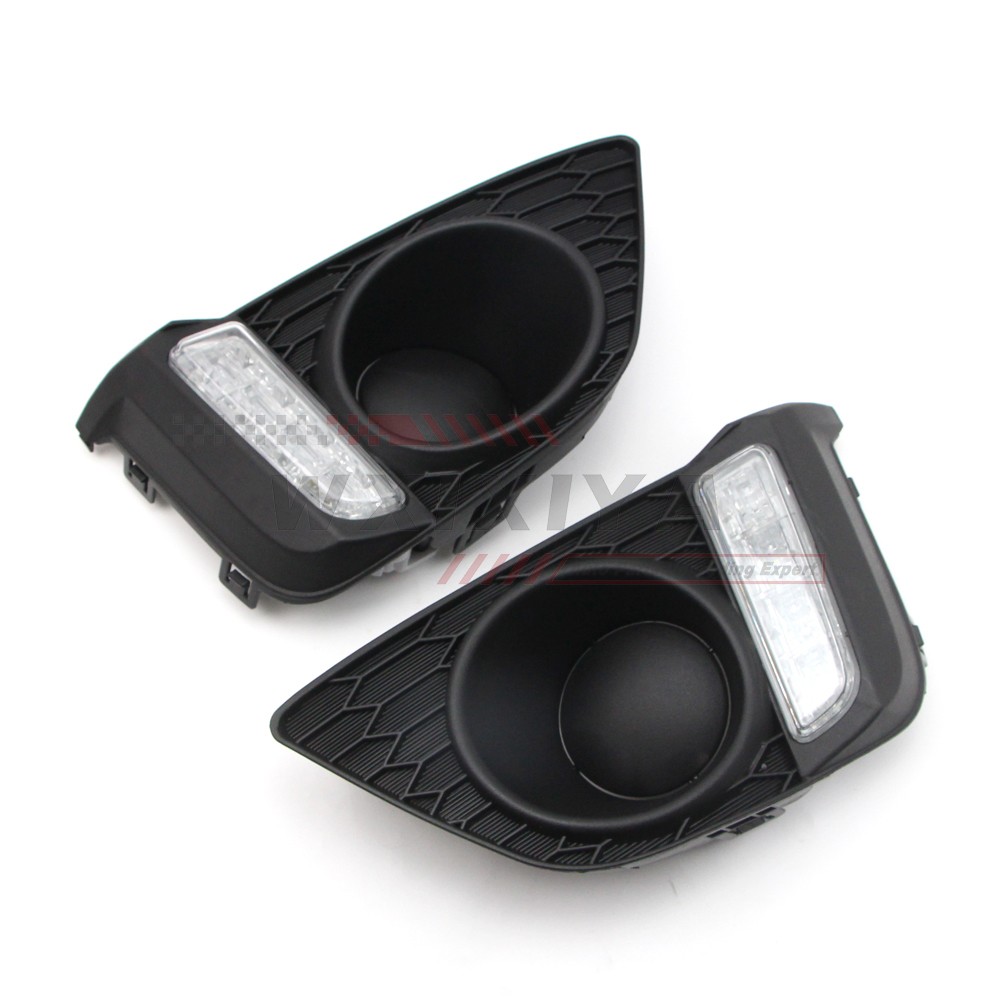 LED DRL for Honda Jazz Fit 2014-2017 Daytime Running Light Fog Turn Signal Lamp