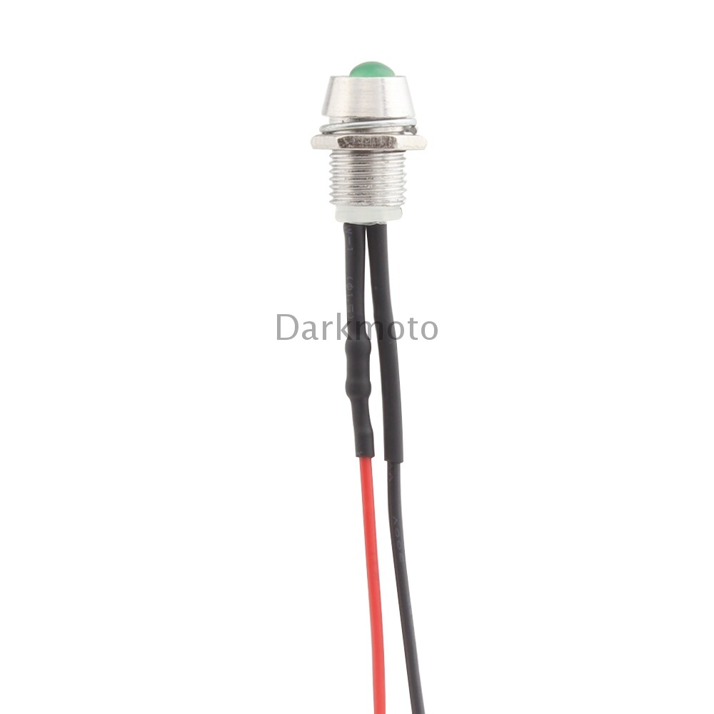 Mini Green LED Lights Truck Marker Indicator Lamp Universal Motorcycle 2 Wire