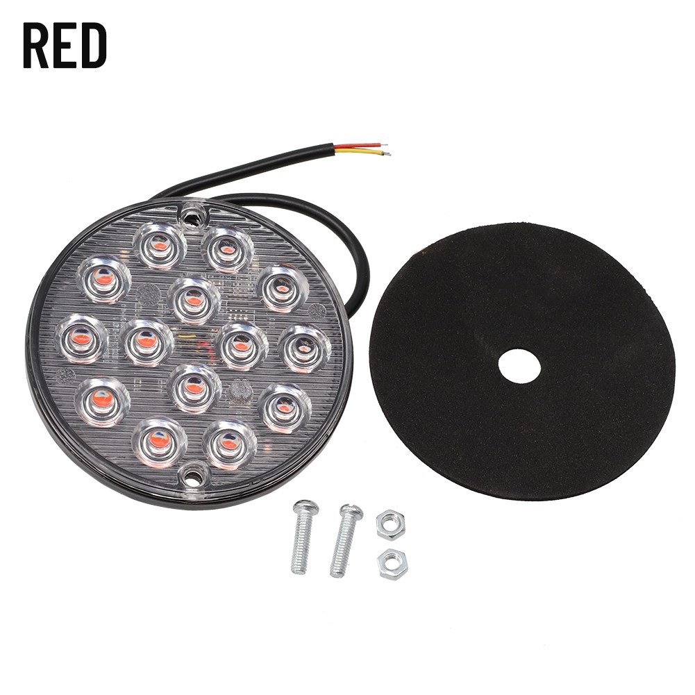 1 Piece Round LED Tail Light 16 LEDs 50000 Hours ABS Material High Quality