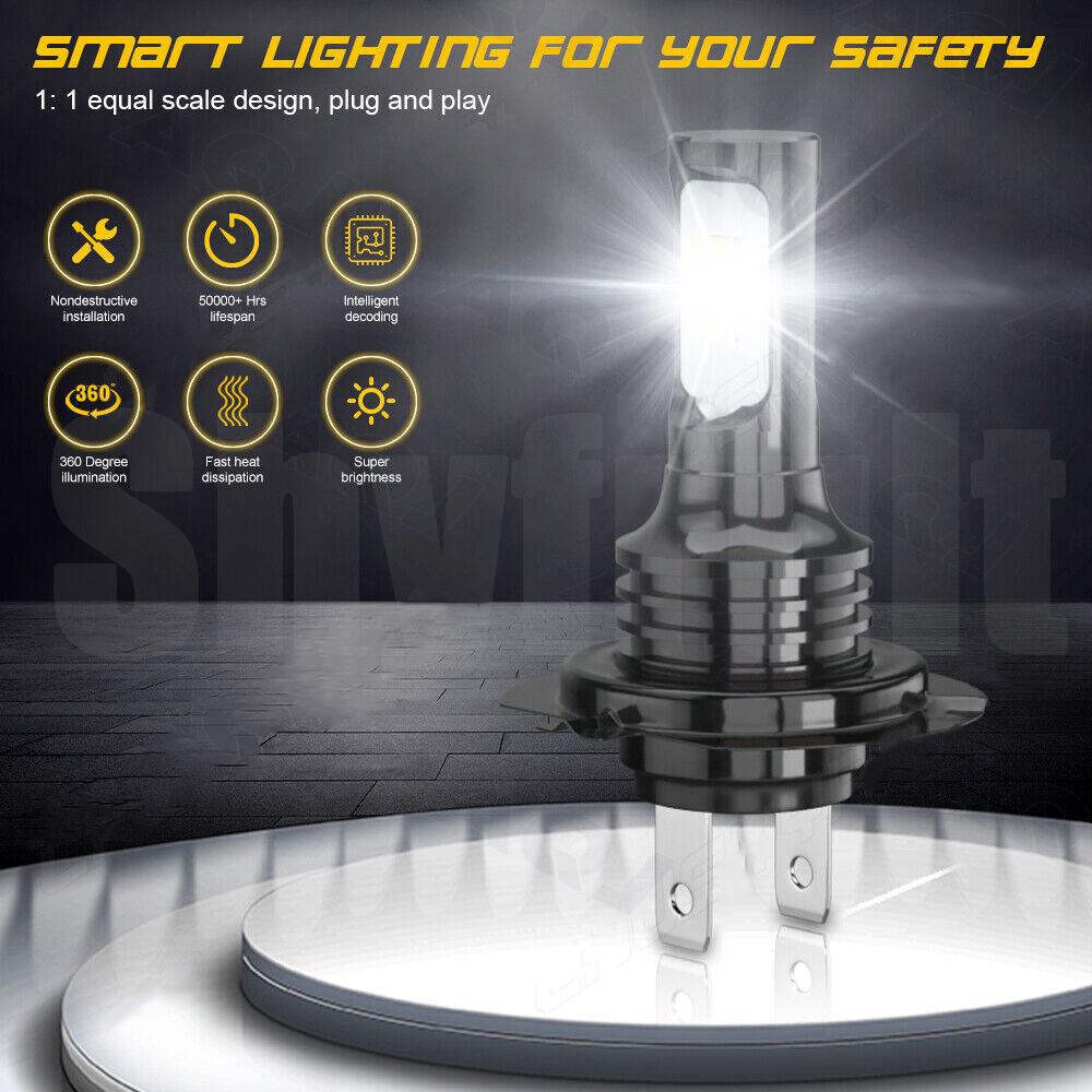 H7 LED Headlight Bulb Super Bright High Low Beam Conversion Kit 5Years Warranty