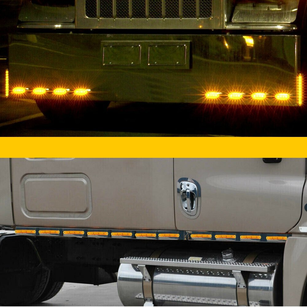 10X Amber LED Side Marker Lights Bullet Clearance Light Truck Trailer Wateproof