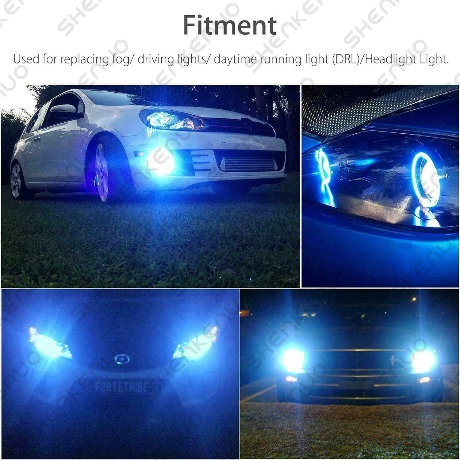 100W Fog Lights For Toyota Camry 2002 – 2006 8000K ice blue LED Bulbs 3570 CSP