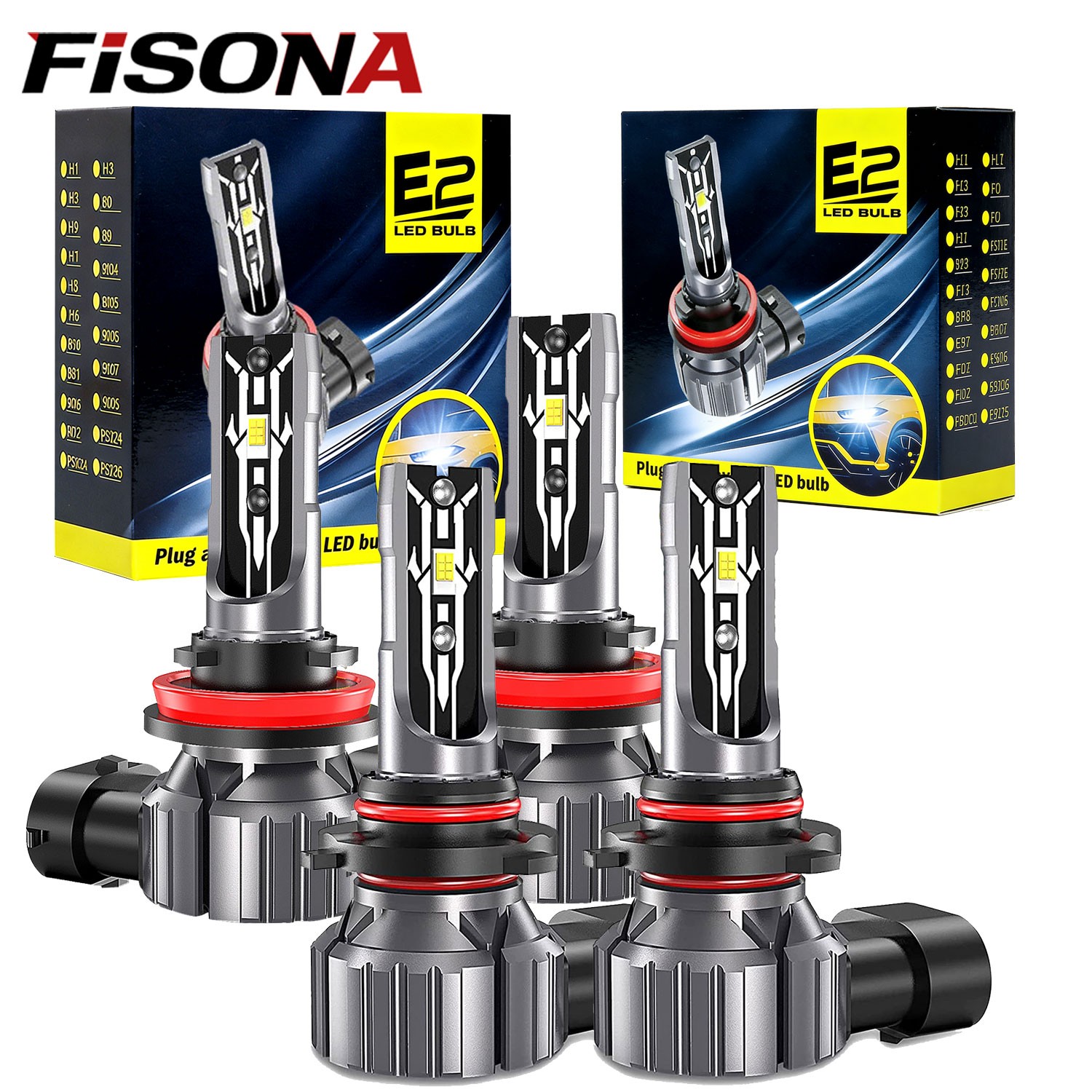 Combo 9005+H11 LED Headlight Super Bright Bulbs Kit White 720000LM High/Low Beam
