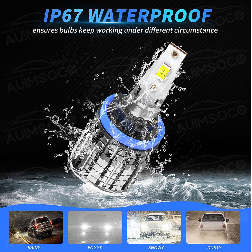 For Jeep Compass 2011-2021 LED Headlight High Low Beam 6500K White Combo 4x