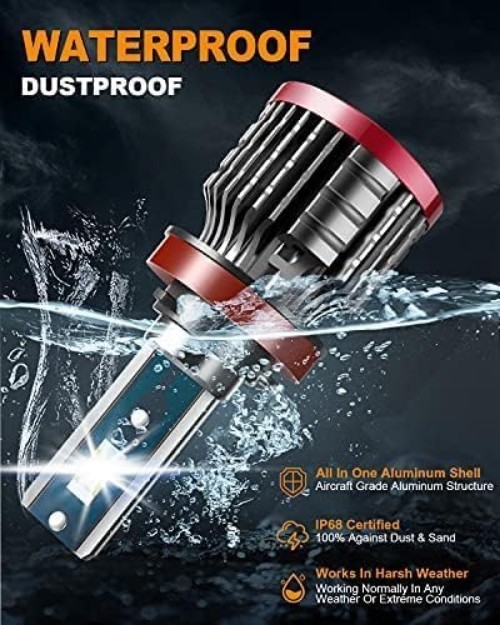 H11/H8/H9 Bulbs,80W 16000 Lumens Bright,6500K Cool White Fog Light Halogen Re…