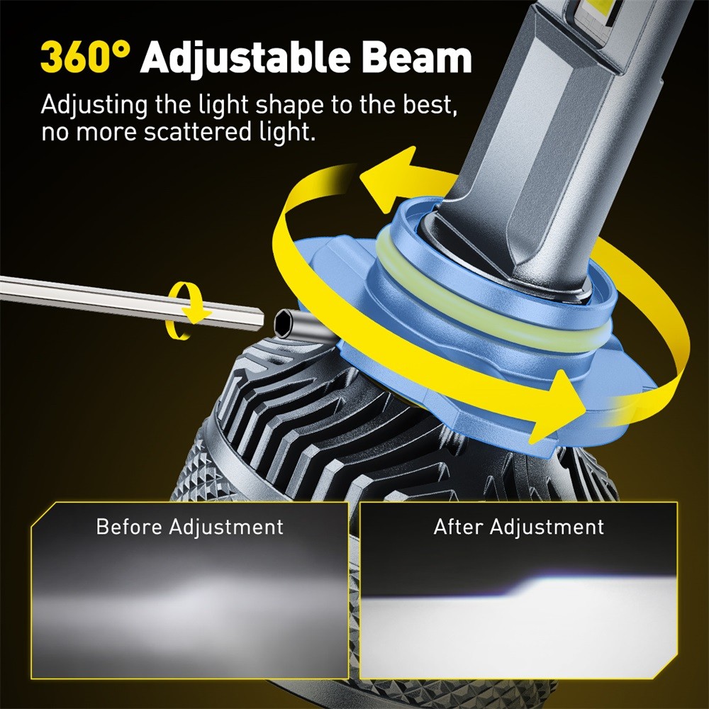AUXITO 9005 HB3 LED Headlight Bulbs 6500K White 32000LM For Halogen Replace X5