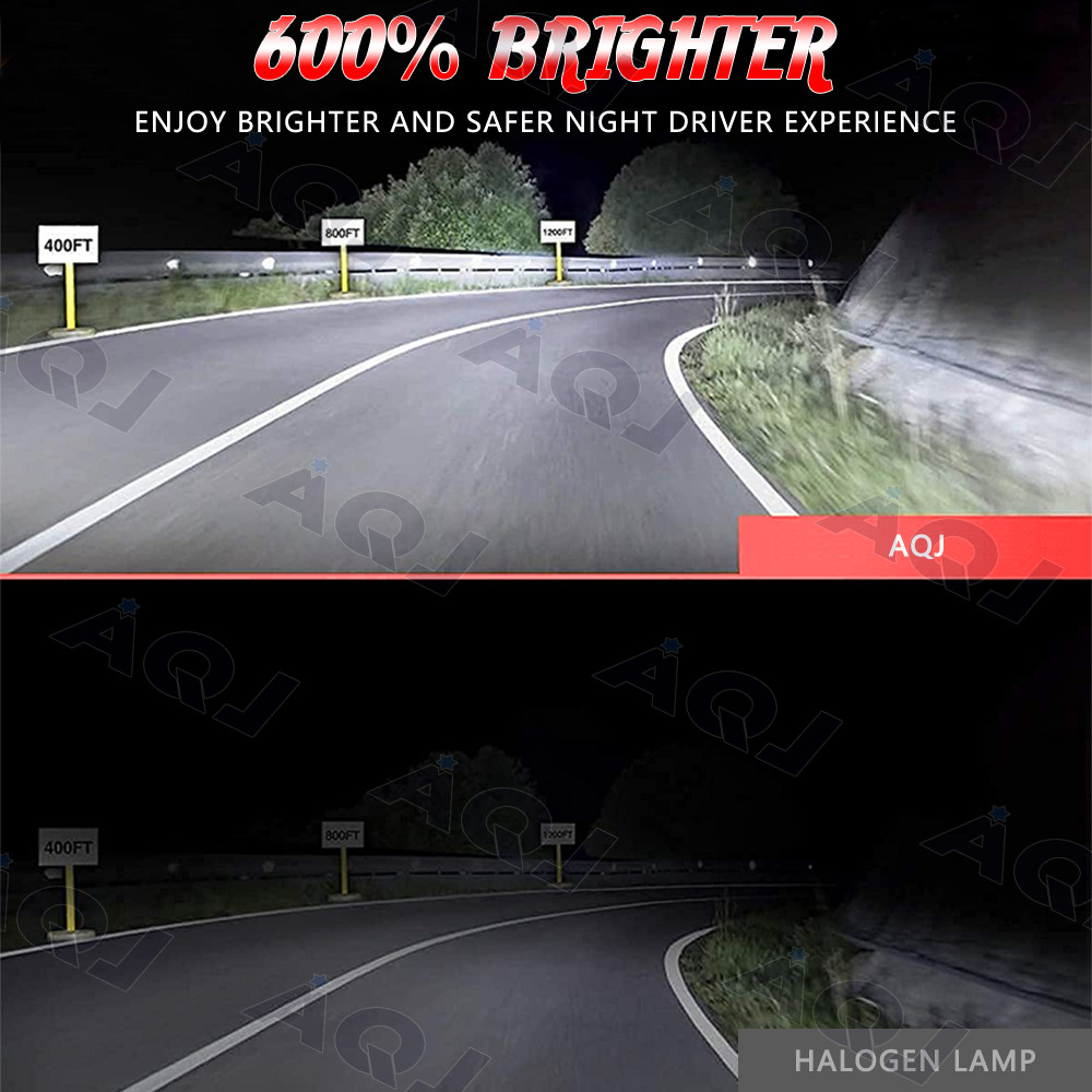 AQJ 9007/ HB5 LED Headlight High Low Beam Bulbs Kit 6000K White Bright CANBUS