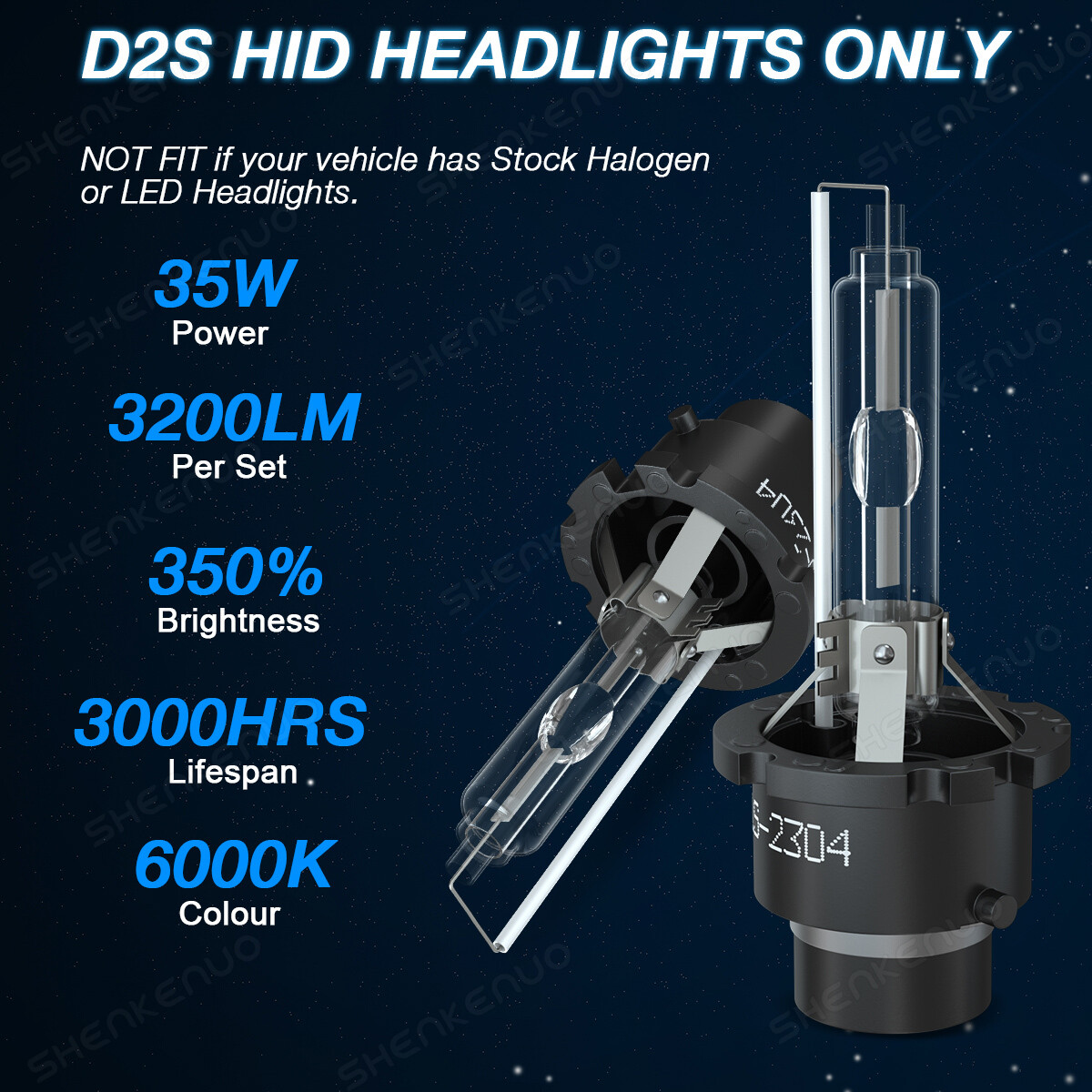 For Lexus GS350 2007-2011 LED HID Headlight High&Low Beam + Fog Light Bulbs