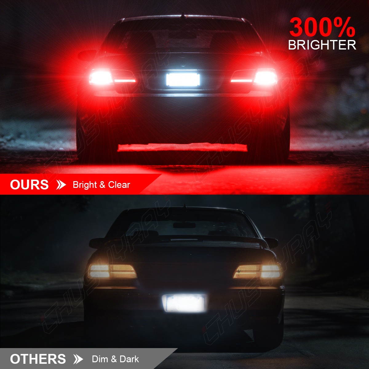 fit Chevrolet Colorado 2015-2022 7443 LED Red Tail Brake Stop Parking Light Bulb