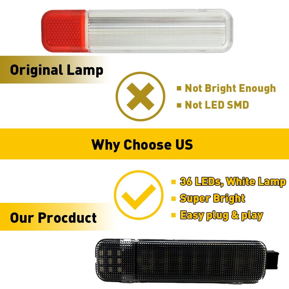 Smoked LED Door Courtesy Lights For Chevy Silverado Suburban Tahoe Sierra Yukon
