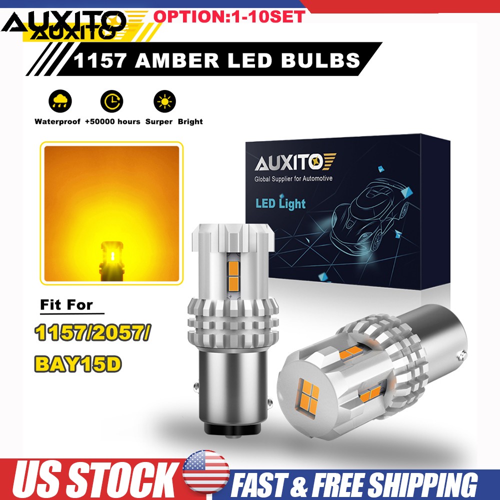 AUXITO 1157 LED Turn Signal Light Bulb Amber Yellow Anti Hyper Flash CANBUS2-20x