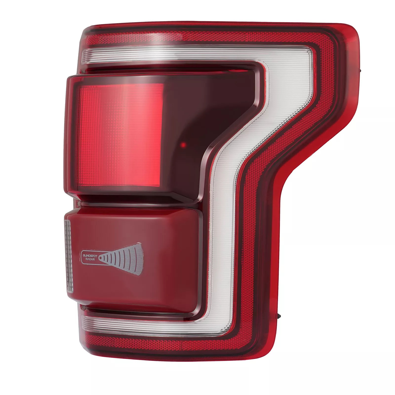 For 2017-2020 Ford F-150 LED Tail Light w/ Blind Spot Smoke Red lens Pair