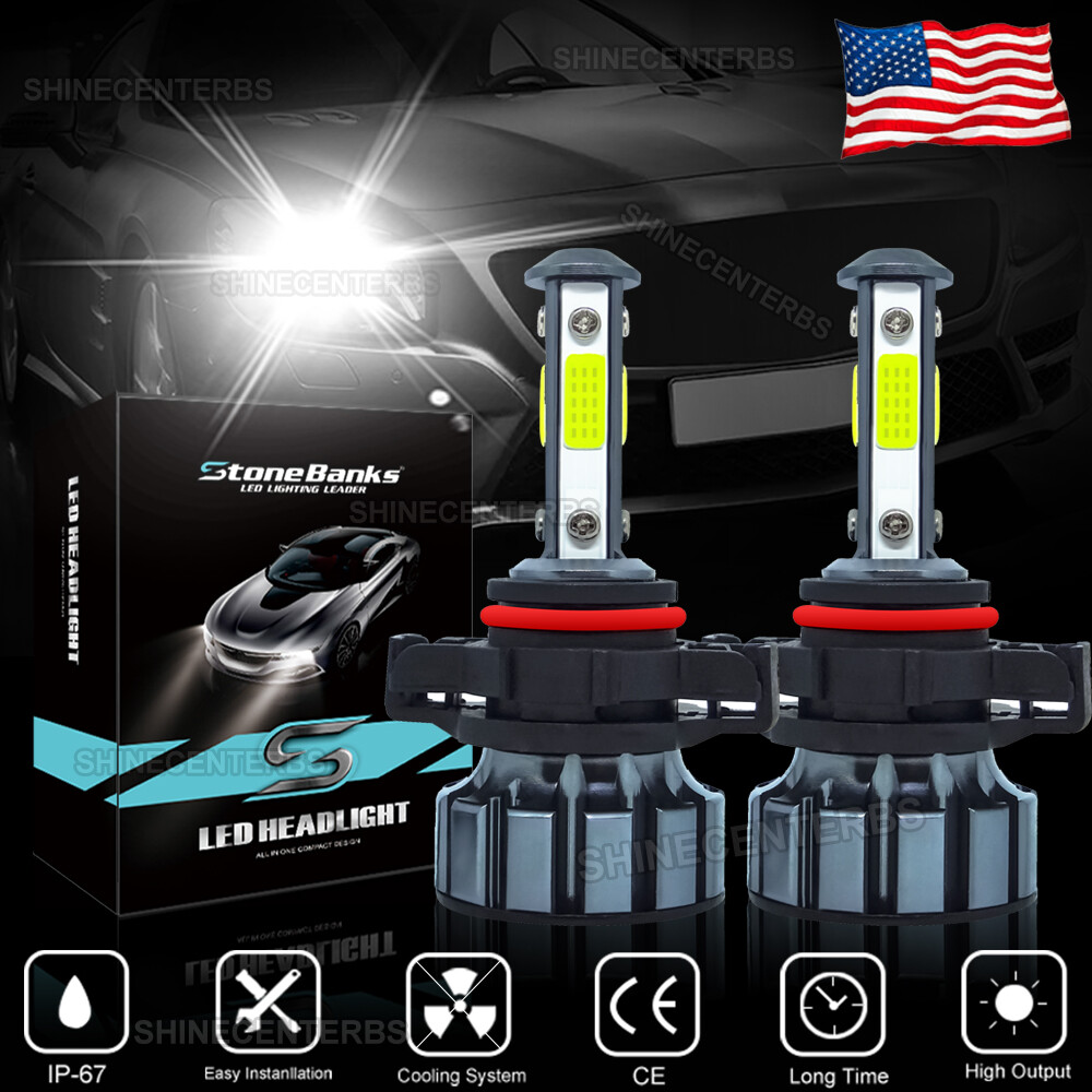 2pcs 5202 LED Headlight Bulbs 6000K Super Bright Pure White Fog Light Bulb Kit