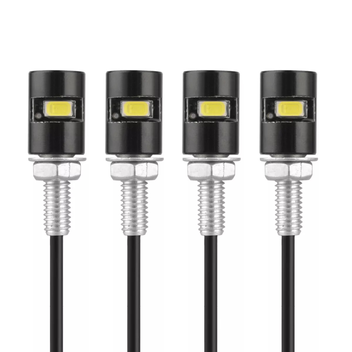 2× Motorcycle Car LED License Plate Light 5630/5730 SMD Screw Bolt Lamp Bulbs