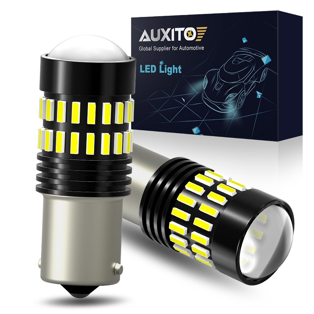 AUXITO LED Backup Tail Light Bulbs 1156 7506 P21W Pure White Super Bright 2X EAC
