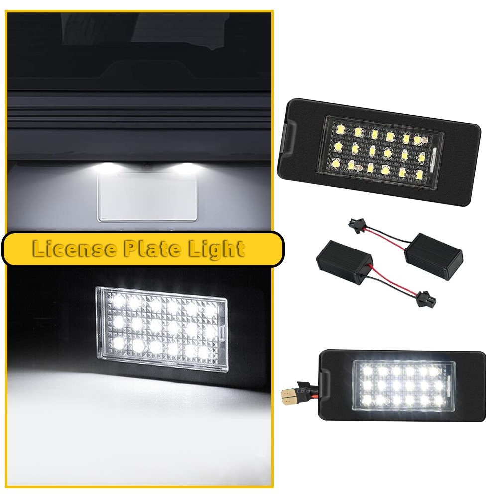 2x 18-LED White License Plate Light 2015-2019 For Cadillac ATS Escalade ESV New