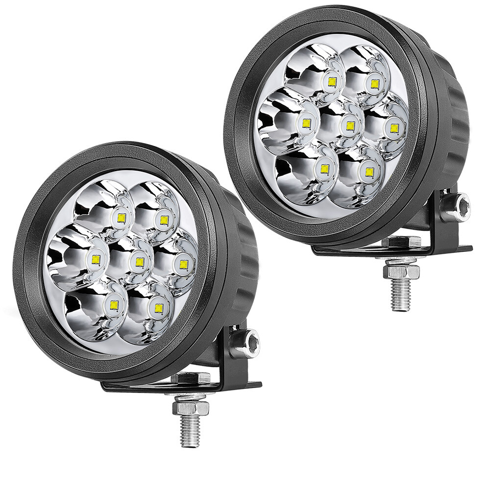 4X 4″ 140W Round LED OffRoad Driving Spot Lights Work Pods Headlight 4WD UTV 12V