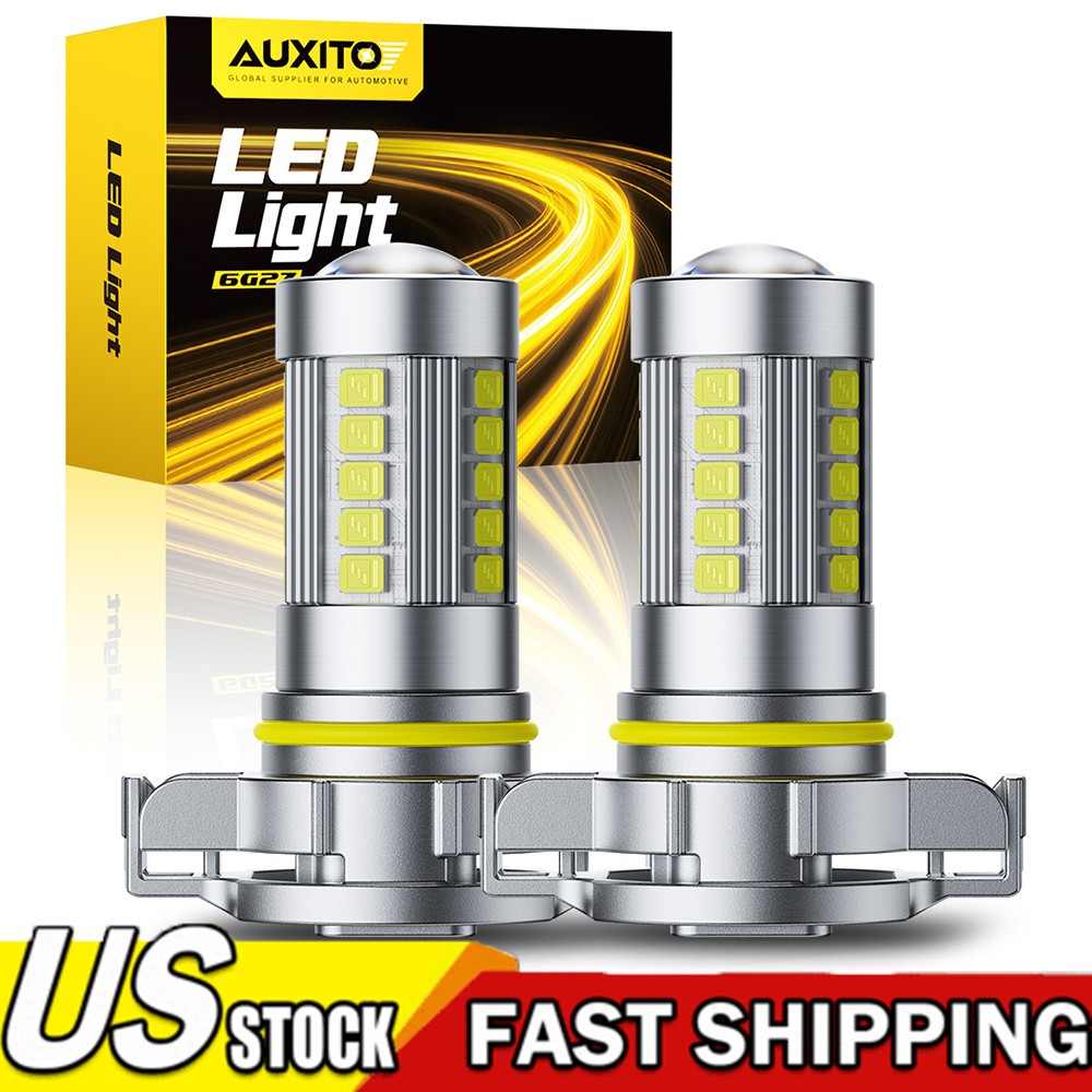 AUXITO LED Fog Light Bulb H16 5202 Fog Light Bulbs White 6000K High Power Lamps