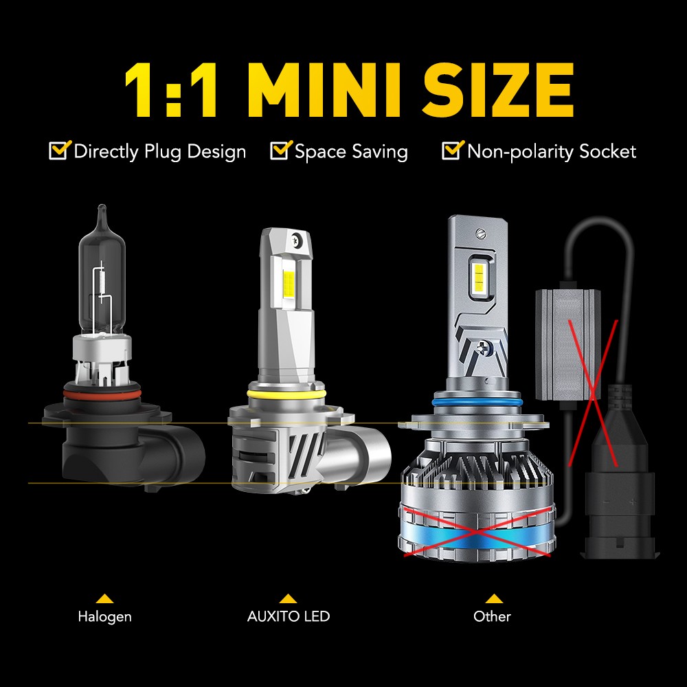 9005 H11 LED Headlight Combo High Low Beam Bulbs Kit Super White Bright Lamps